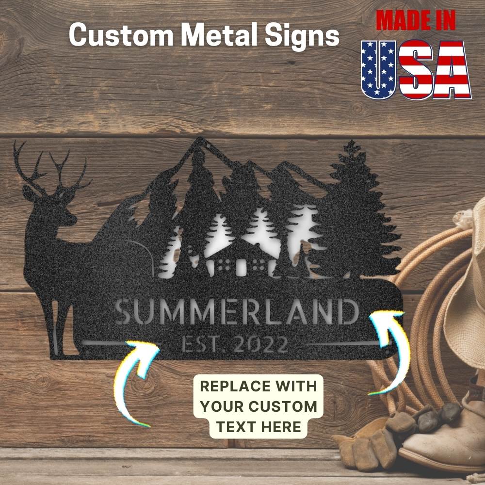 Custom Decorative Monogram, Metal Sign With Established Date